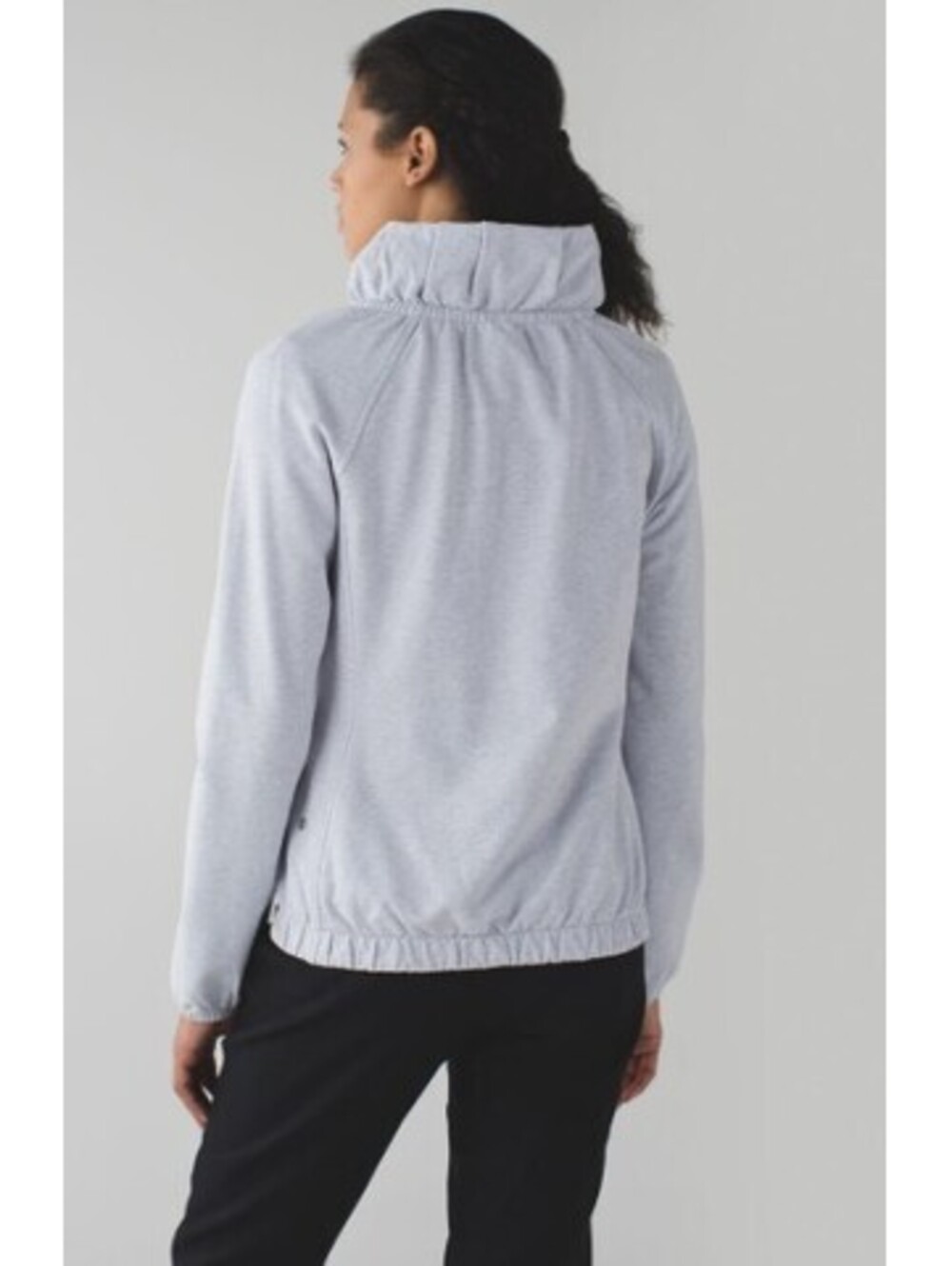 Lululemon after all pullover-heathered gray cool breeze cowl neck size 4 - Picture 2 of 9